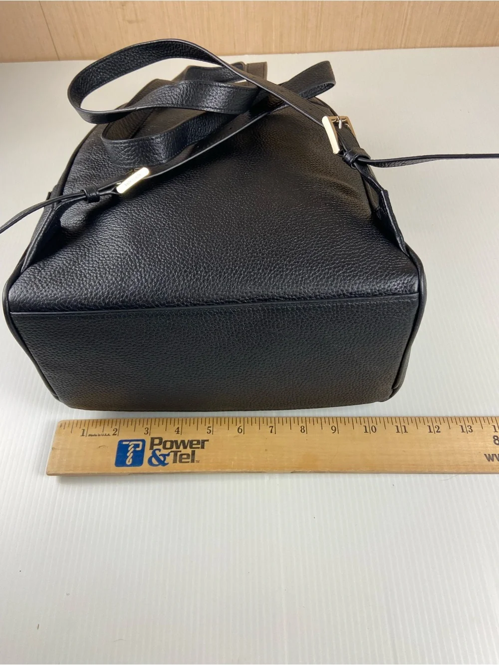 Kate Spade Small Black Pebbled Leather Backpack Gold Hardware EUC